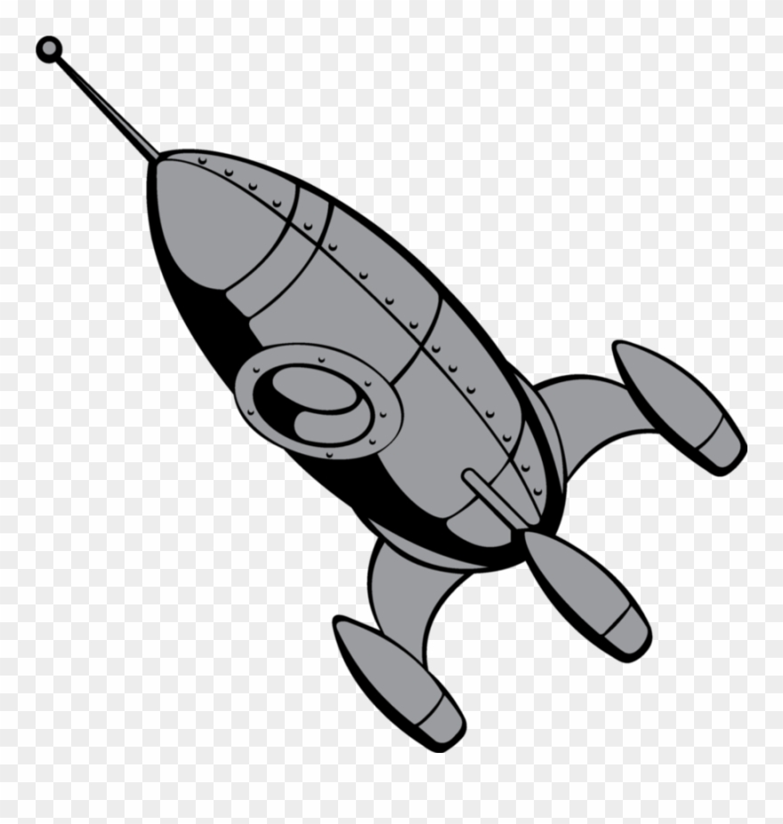 Free Library Clipart Rocket Retro Rocket - Vintage Rocket Vector Png Transparent Png