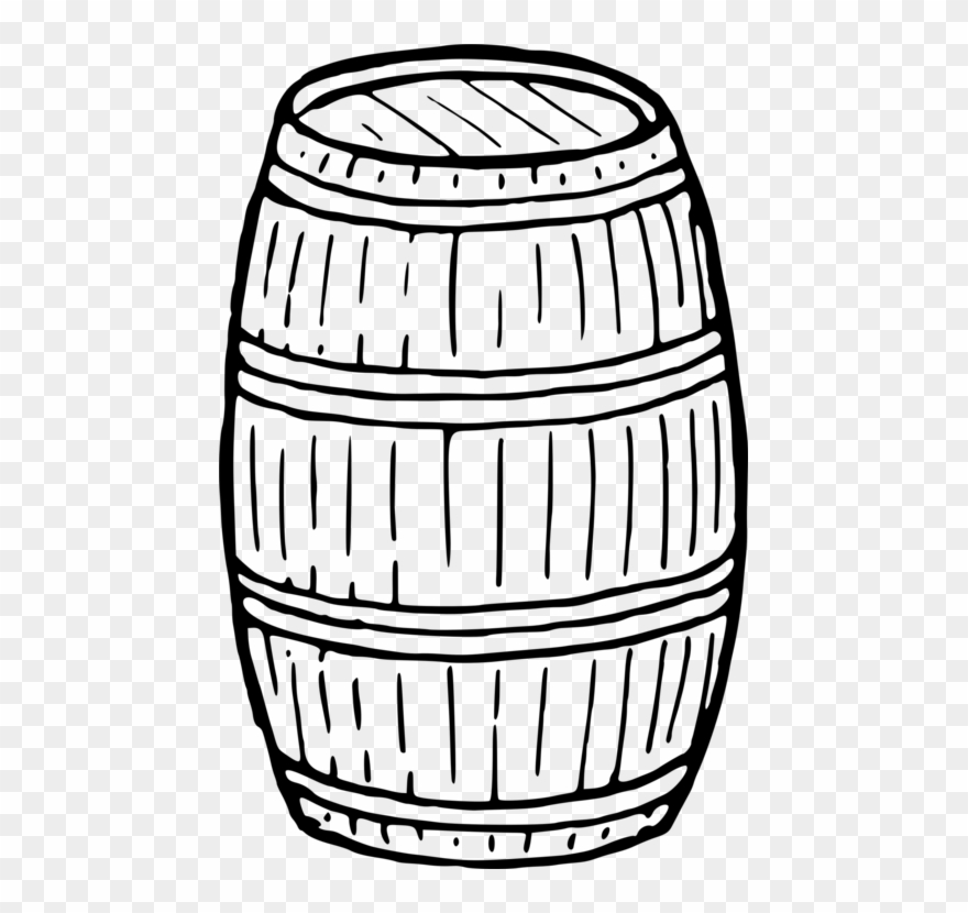Barrel Coloring Book Computer Icons Drawing - Kegclipart Black And White - Png Download