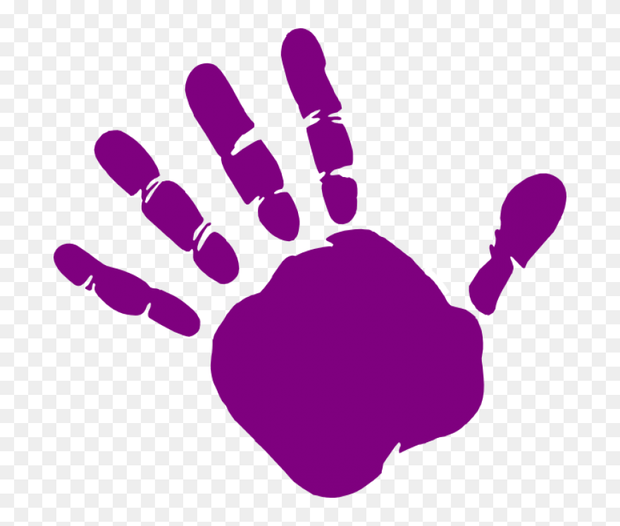 Hand Print Clip Art - Png Download