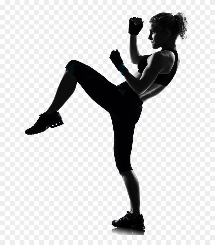Mma Fitness Center - Women Kickboxing Clip Art - Png Download