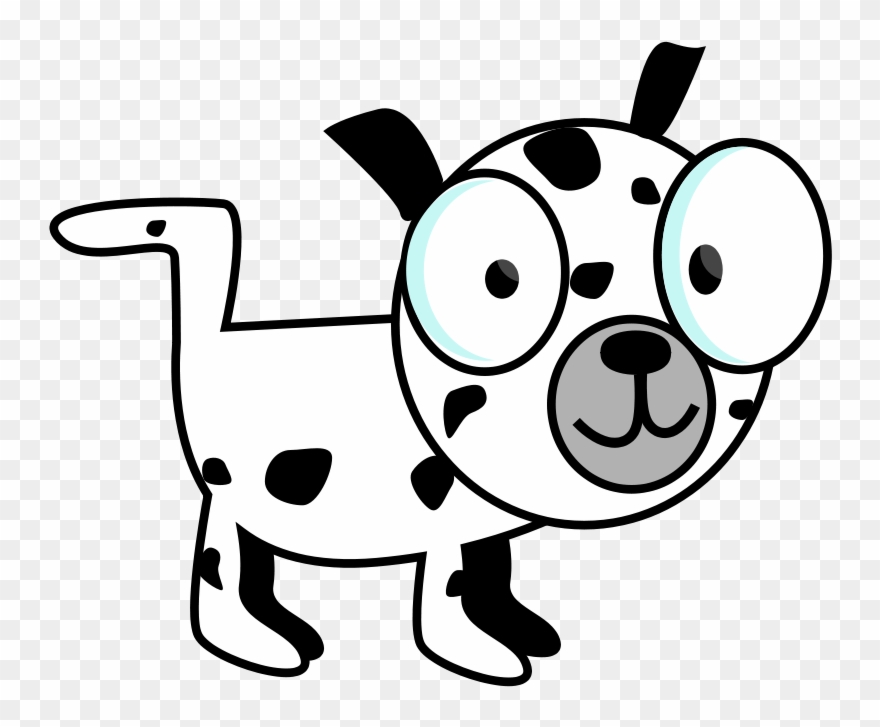 Dalmatian Clip Art - Funny Clipart Black And White - Png Download
