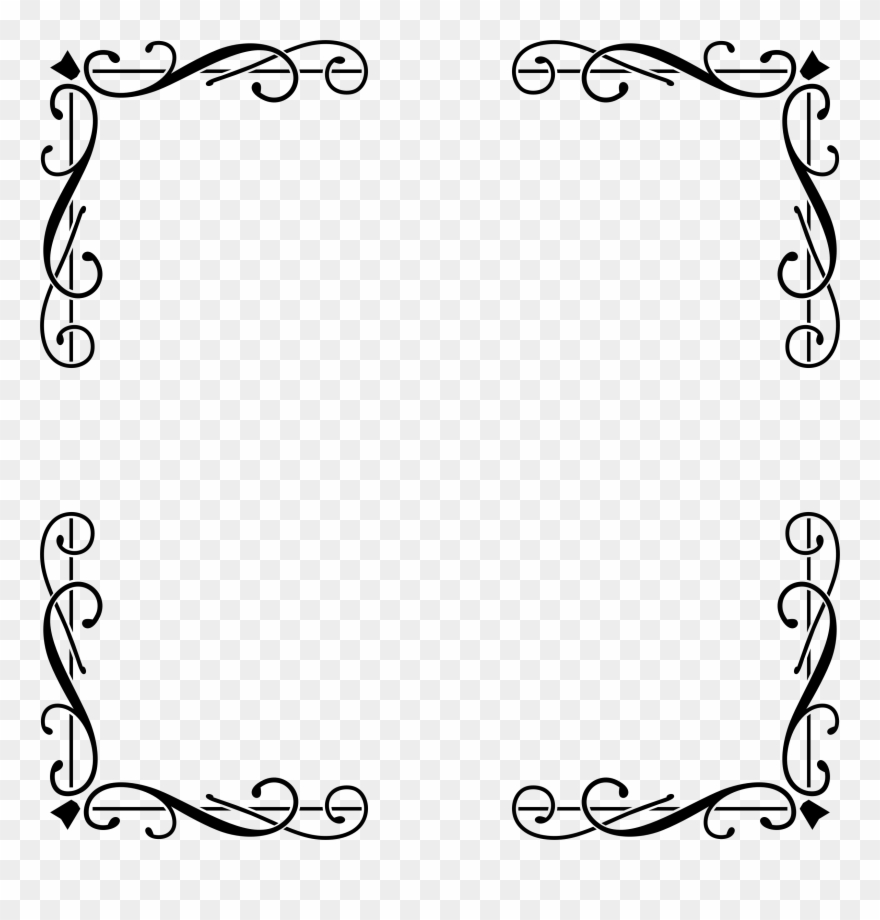 Big Image - Elegant Border Design Png Clipart