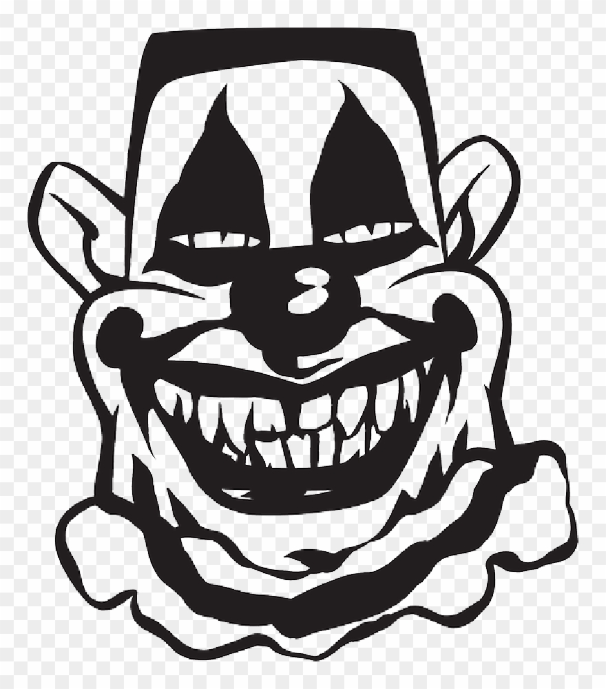 Free Cliparts Joseph - Clown Cartoon Face Black And White - Png Download
