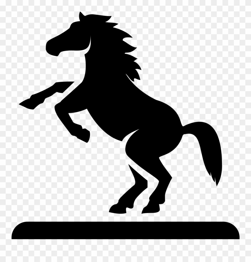 Outdoor Sculptures - Horse Silhouette Vector Free Clipart