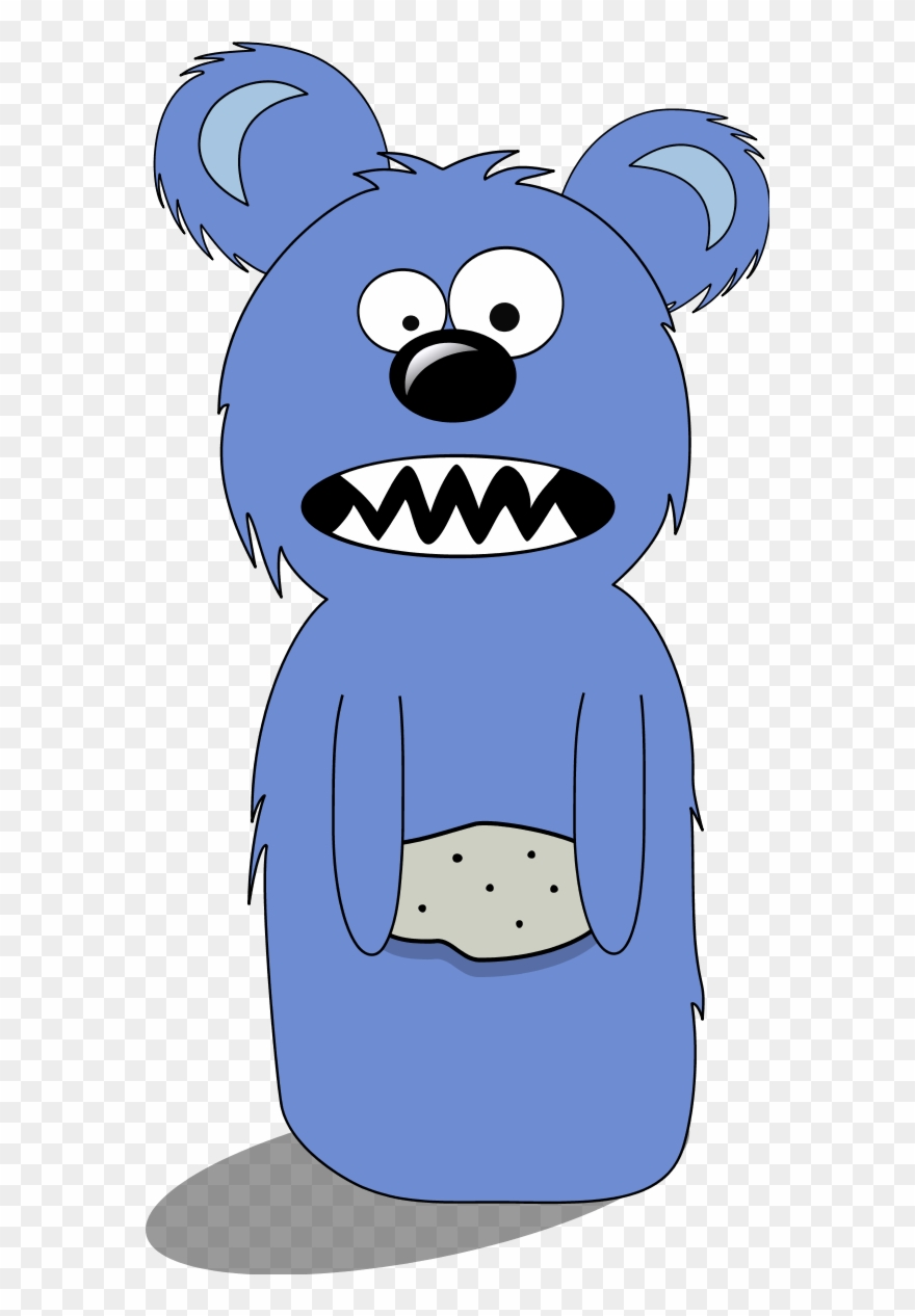 Bear Eating Stone Cartoon - Clip Art - Png Download