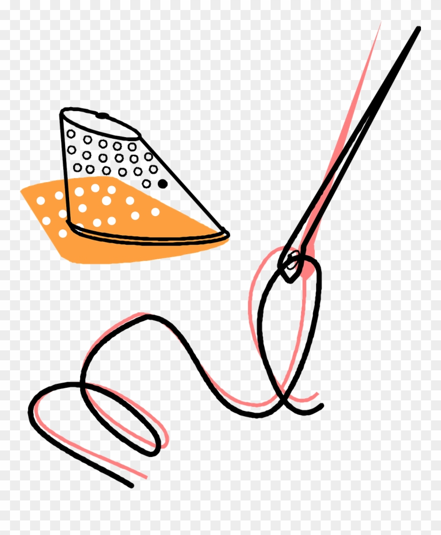 Needle, Thread And Timble - Needle And Thread Png Clipart