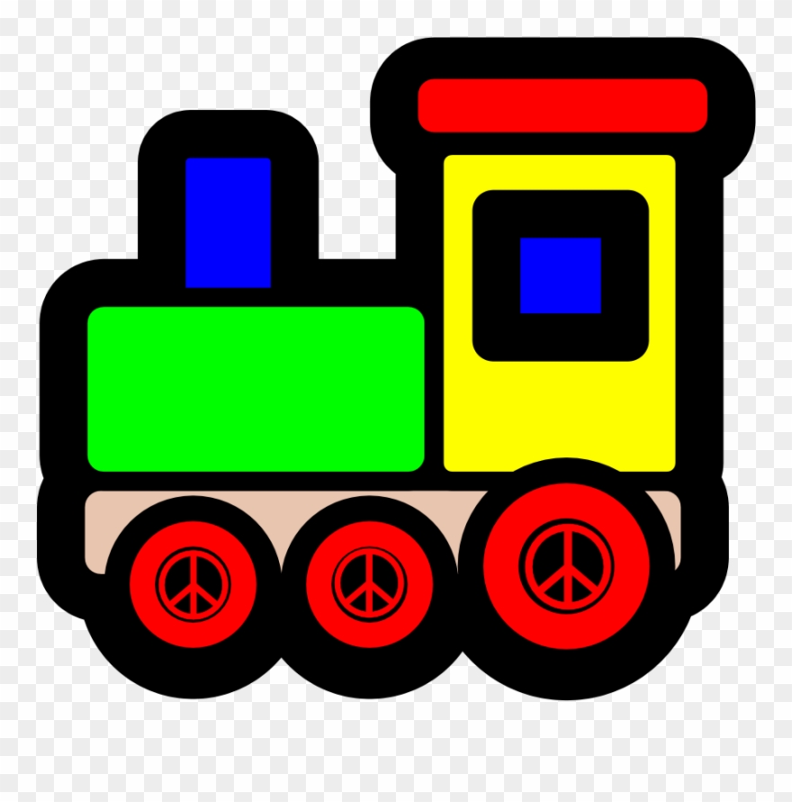 Toy Train Icon Christmas Xmas Electronics Peace Symbol - Toy Train Clip Art - Png Download