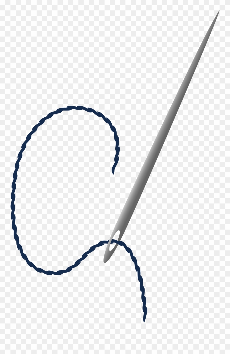 Needle - Sewing Needle With Thread Png Clipart