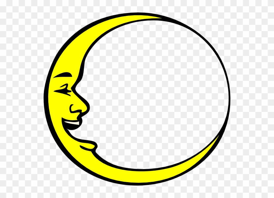 Crescent Moon Smiling Clipart
