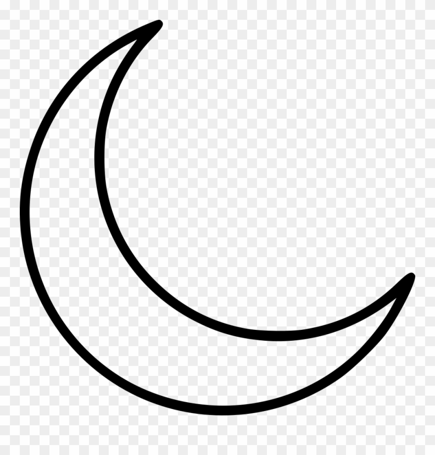 Clip Art Black And White Stock Clipart Crescent Moon - Moon - Png Download