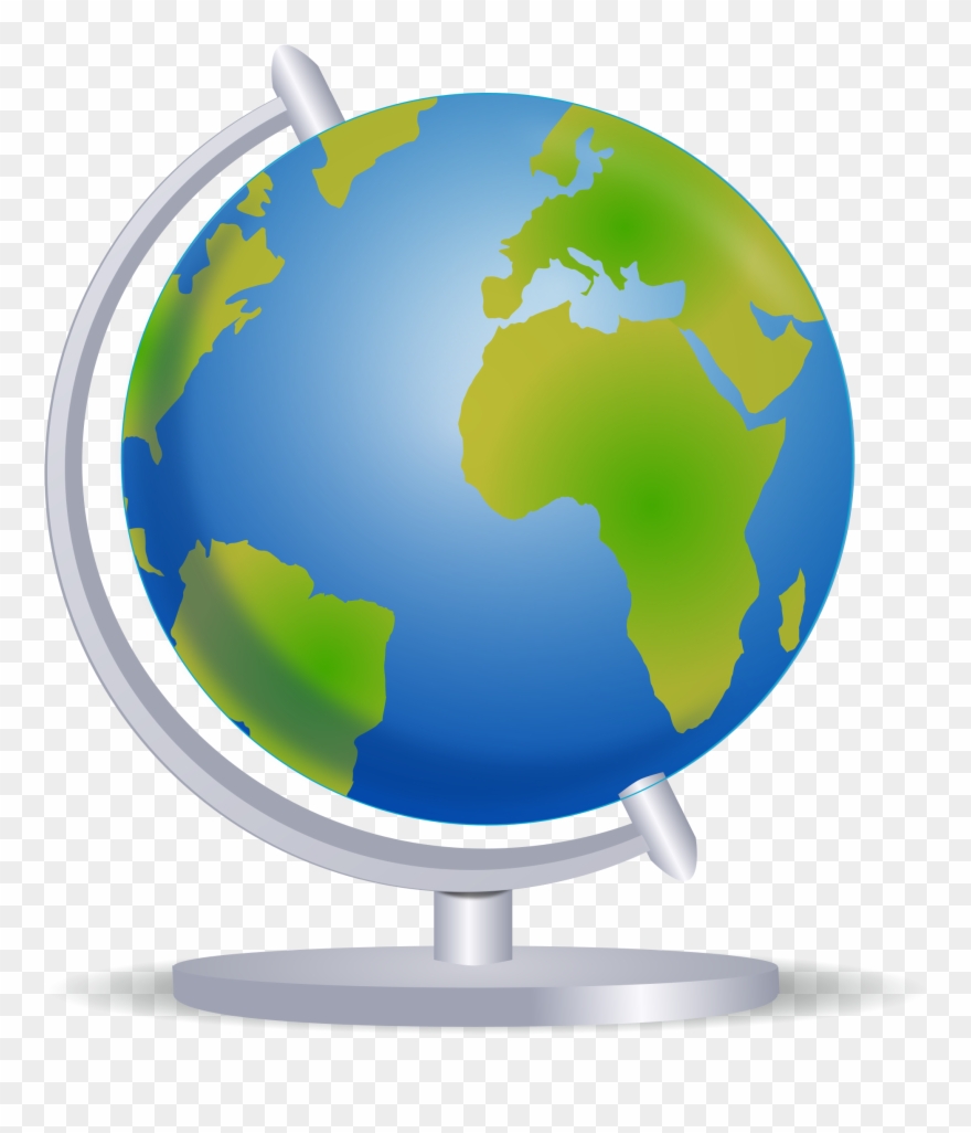Globe Clip Art - Globe On Stand Clipart - Png Download