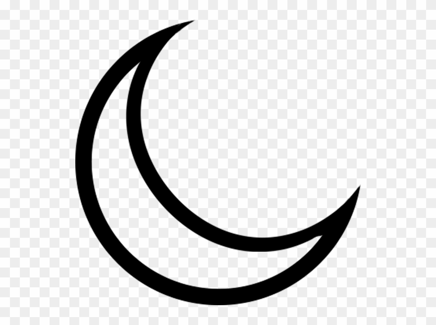 Download Clip Art Black And White Download Lifebuoy - White Crescent Moon Transparent - Png Download