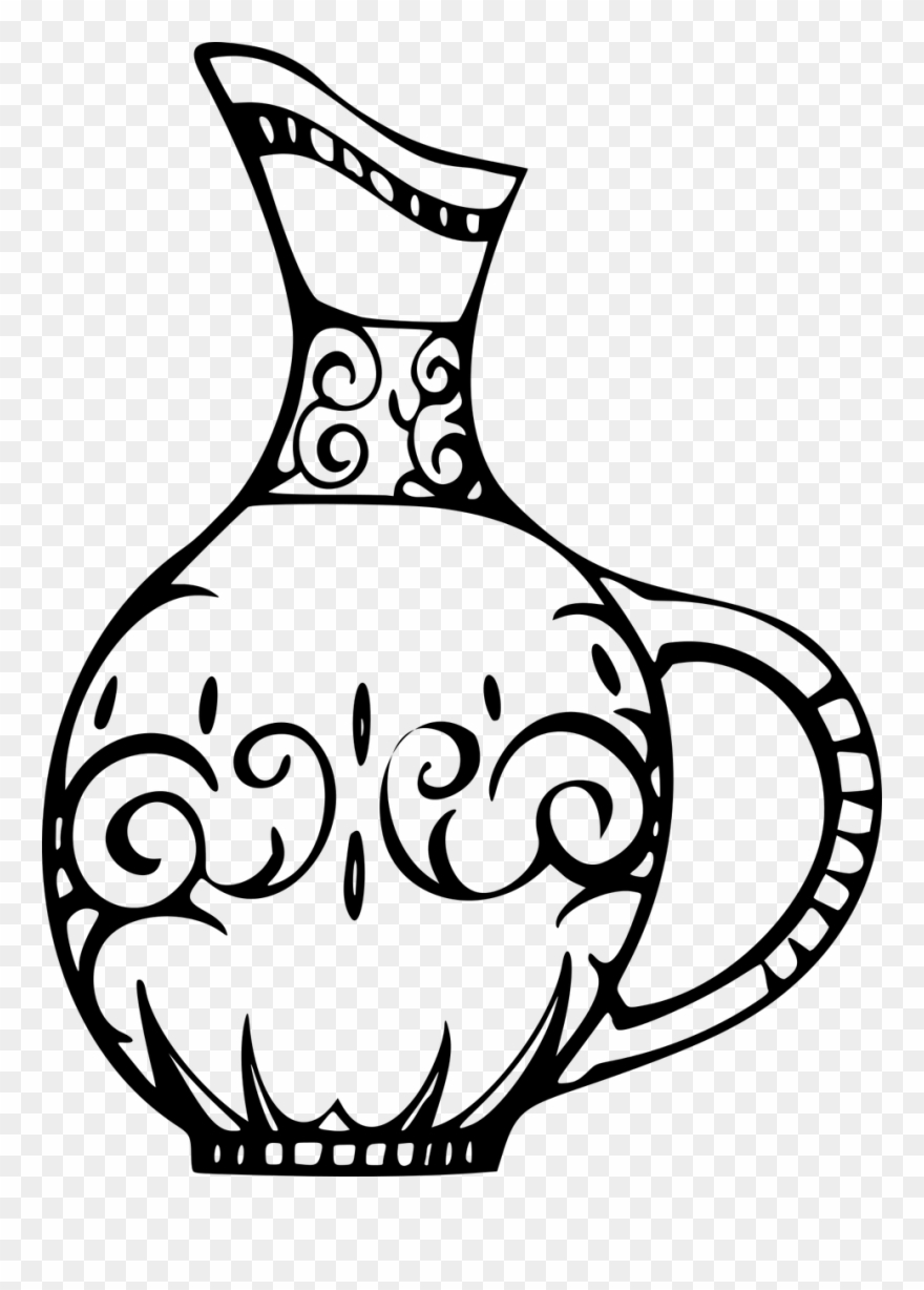 Pottery Vase Computer Icons Ceramic Download - Sketsa Gambar Vas Bunga Clipart