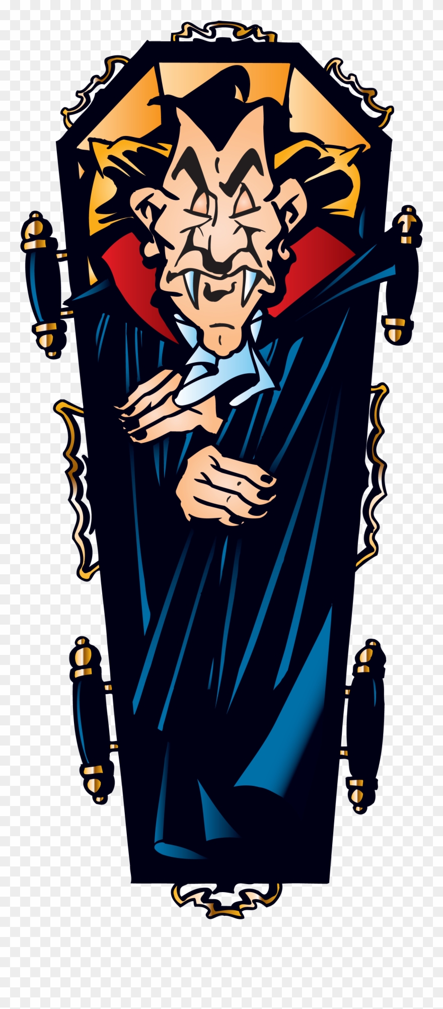 Download Clipart Royalty Free Download Clip Art By - Halloween Vampire In Coffin - Png Download