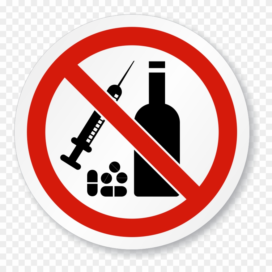 Alcohol Clipart No Smoking - No Alcohol Or Drugs - Png Download