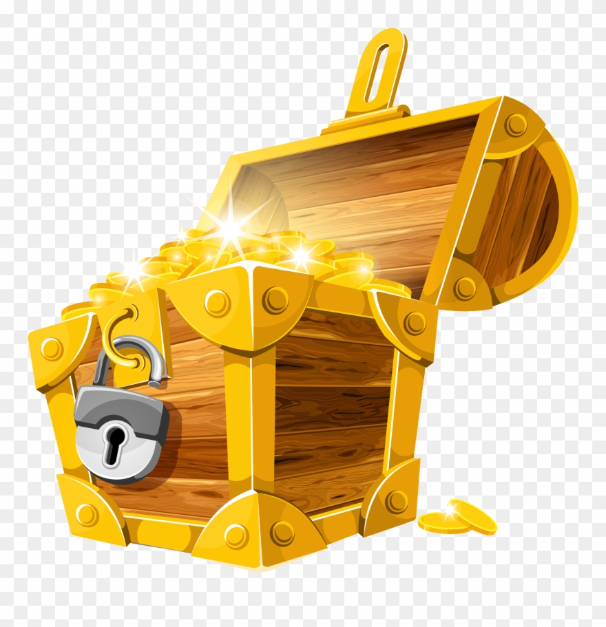 Clip Library Open With Lock Transparent Png Stickpng - Treasure Chest Clipart Png