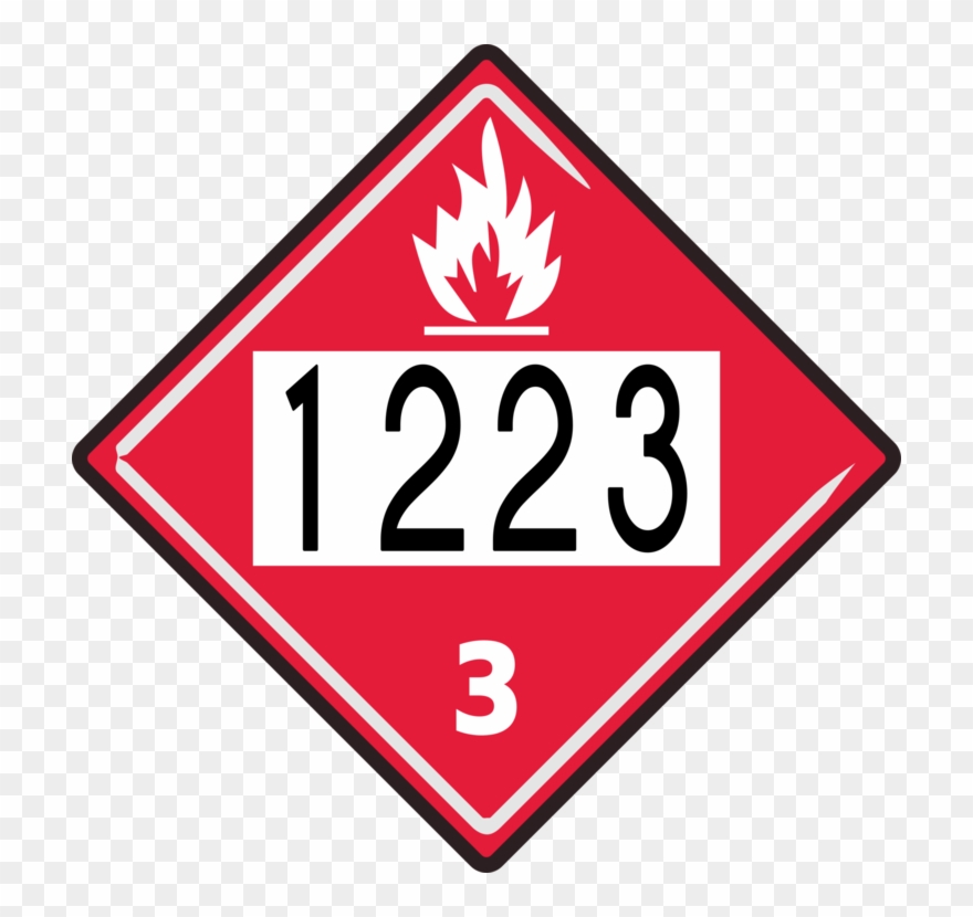 Department Of Transportation Un Number Placard Flammable - Placard 1203 Clipart