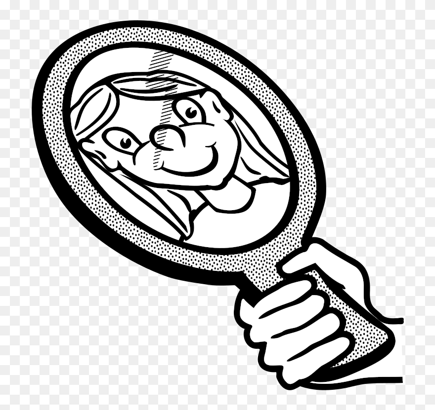 Line Art Mirror Drawing Reflection Computer Icons - Mirror Line Art Clipart