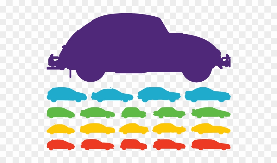 Sports Car Silhouette Clip Art - Color Silhouette Clip Art - Png Download