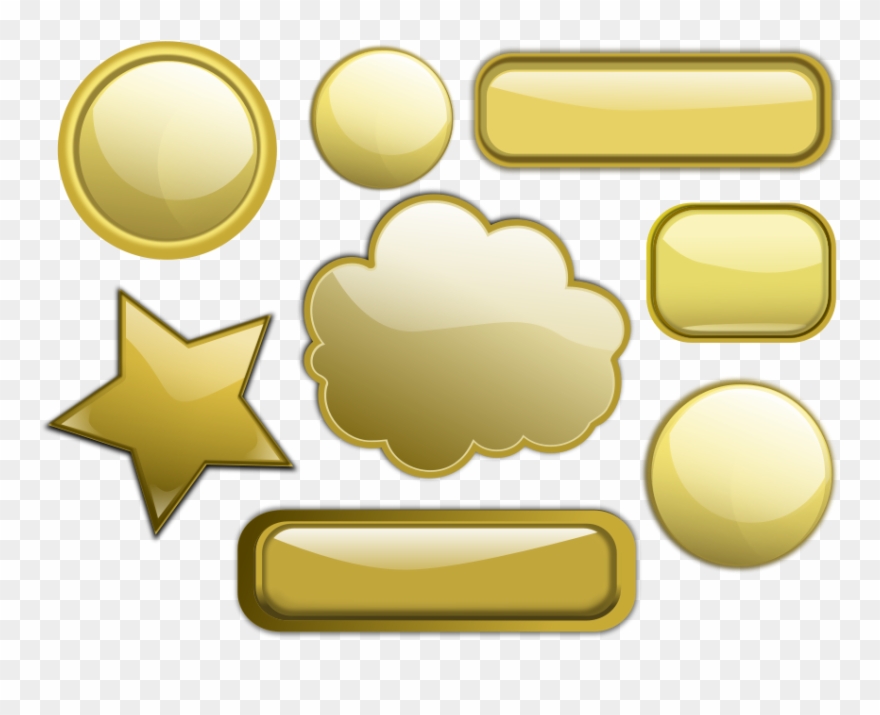 Public Domain Clip Art - Golden Vector Design Svg - Png Download