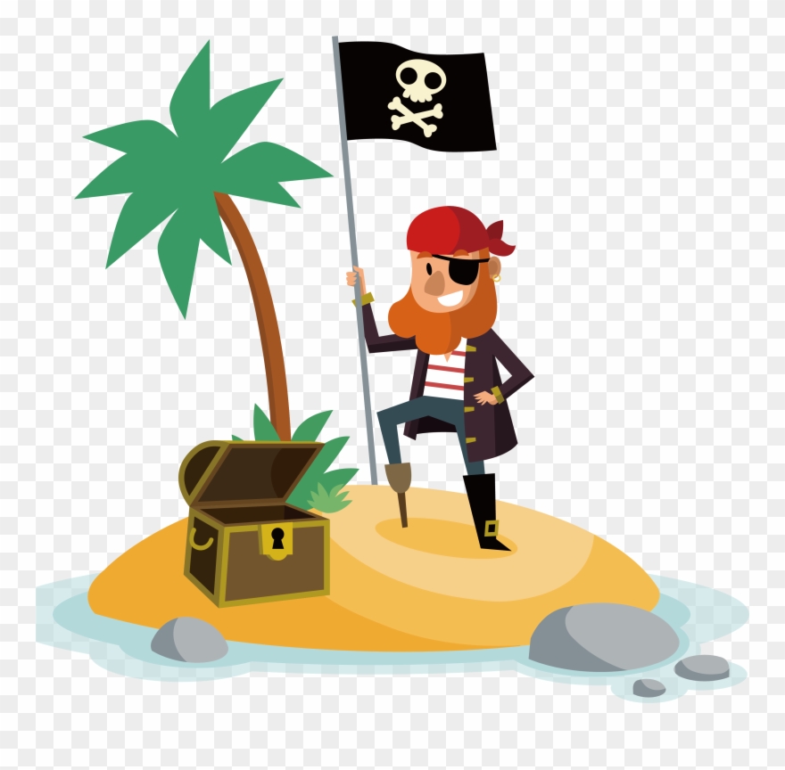 Treasure Hotel And Casino Vector Black And White Library - Cartoon Pictures Of Islands Clipart