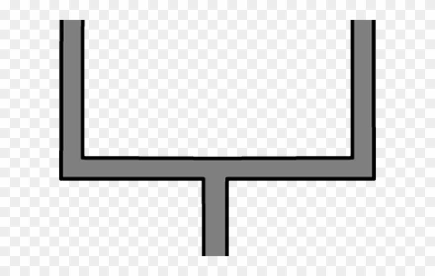 Football Clipart Free Download - Football Post Black And White - Png Download