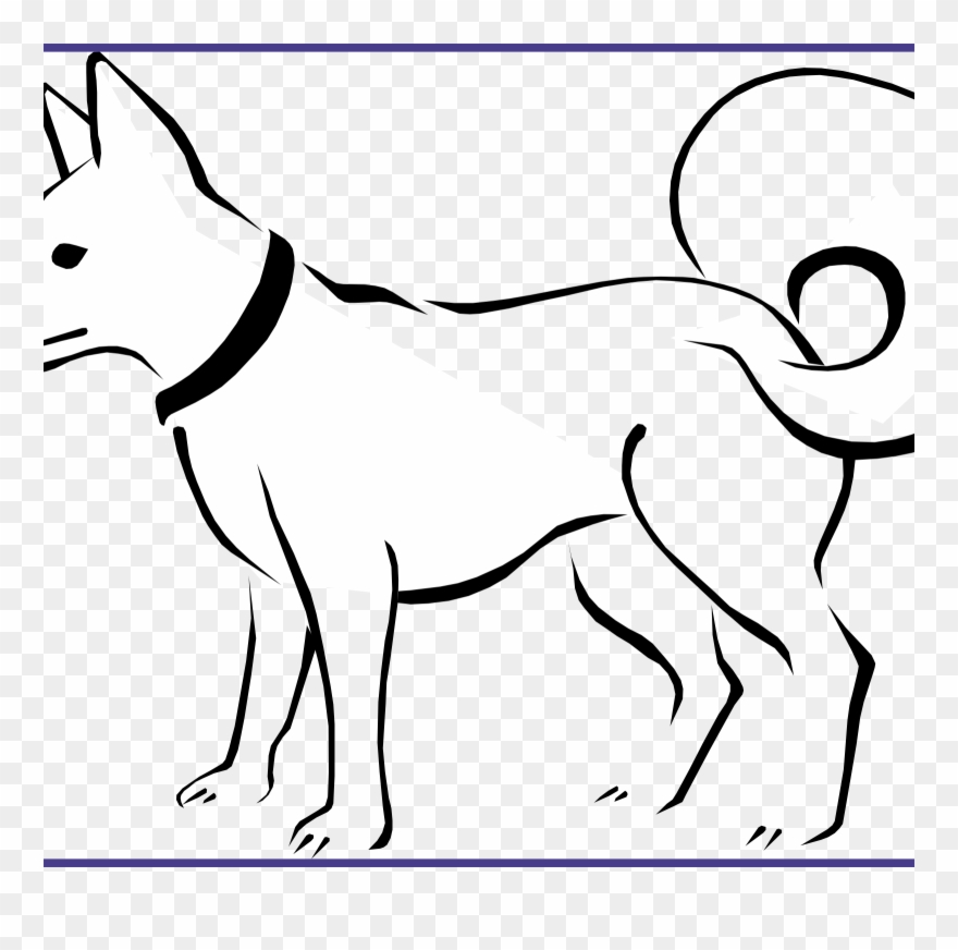 Download Bone Clipart Coloring Page And Use In - Clipart Dog Black And White - Png Download