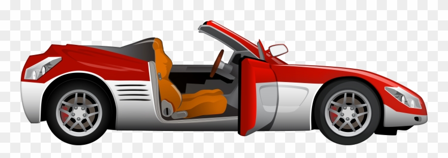 Red Cabriolet Sport Car Png Clip Art - Sports Car Transparent Png