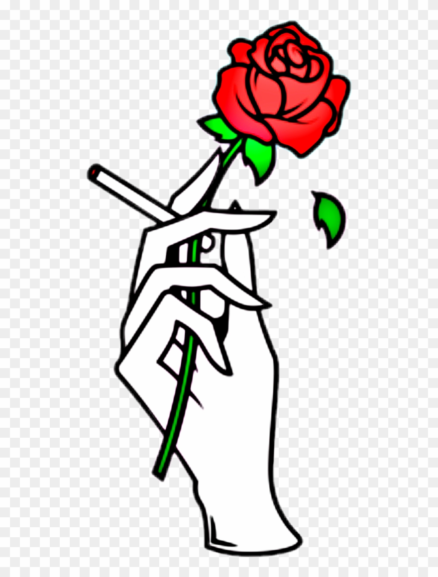 Report Abuse - Hand Holding A Rose Clipart