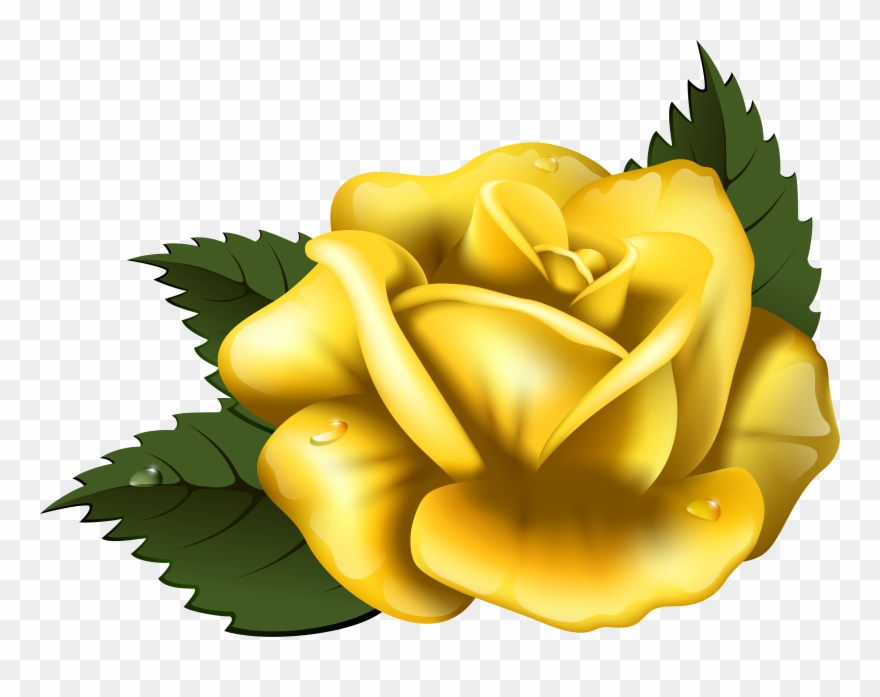 Free Yellow Rose Clip Art - Png Download