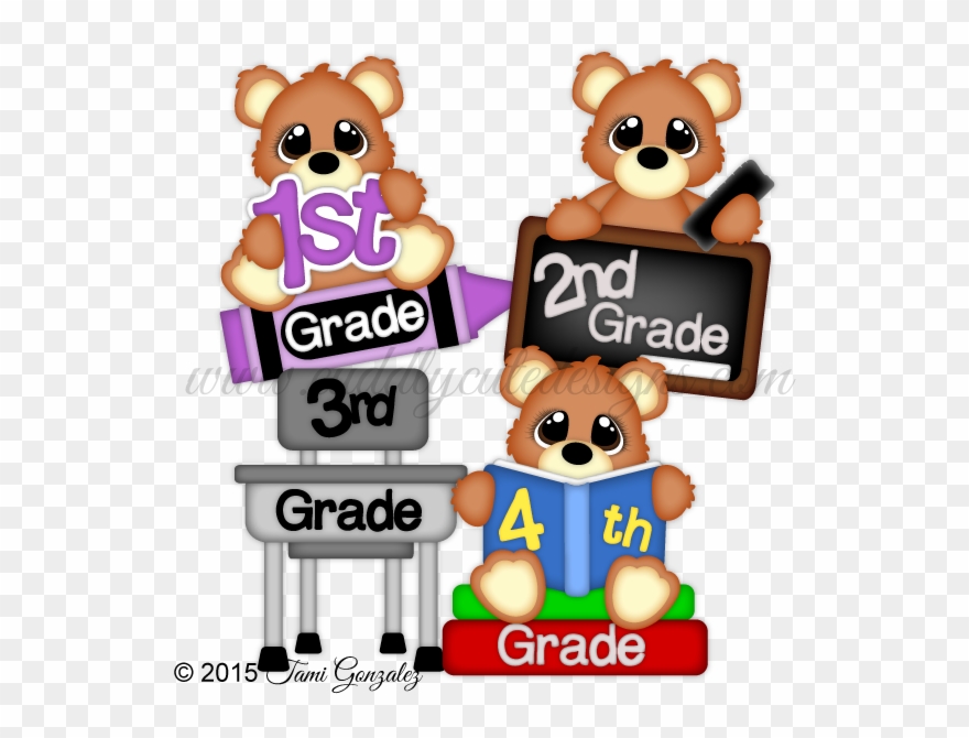 Elementary Bears - Cartoon Clipart