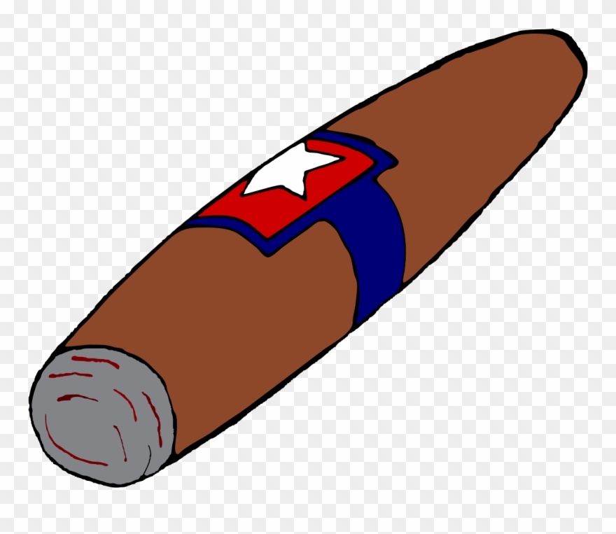 File - Cigar Illustration - Svg - Cartoon Cigar Clipart