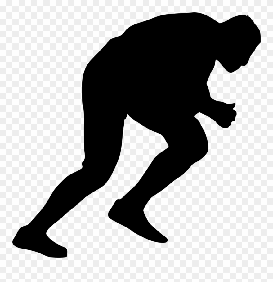 Girl Clipart Rugby - Football Player Silhouette Png Transparent Png