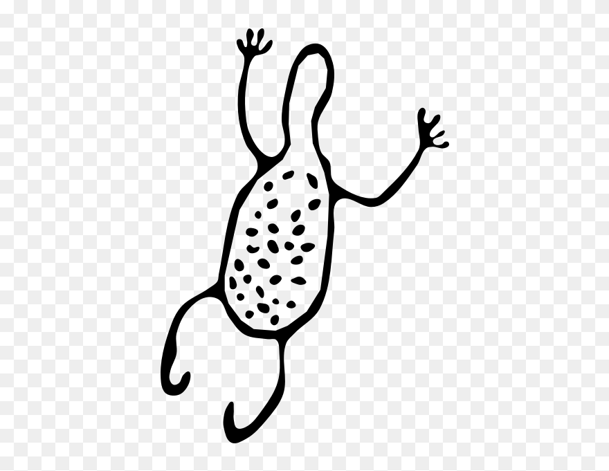 Rock Art Mutawintji Animal Clip Art - Clipart Fire Animal Black And White - Png Download
