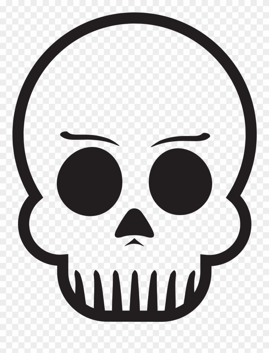 Skull With Eyebrows Clipart