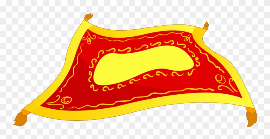 Graphic Free Aladdin Cool Genie On With Flying - Magic Carpet Cartoon Clipart