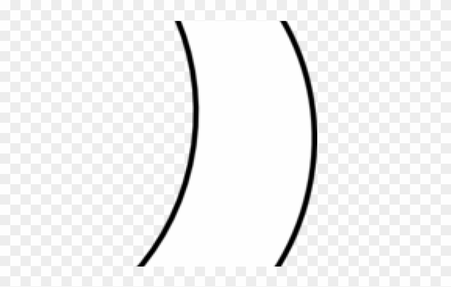 Moon Clipart Outline - Crescent - Png Download