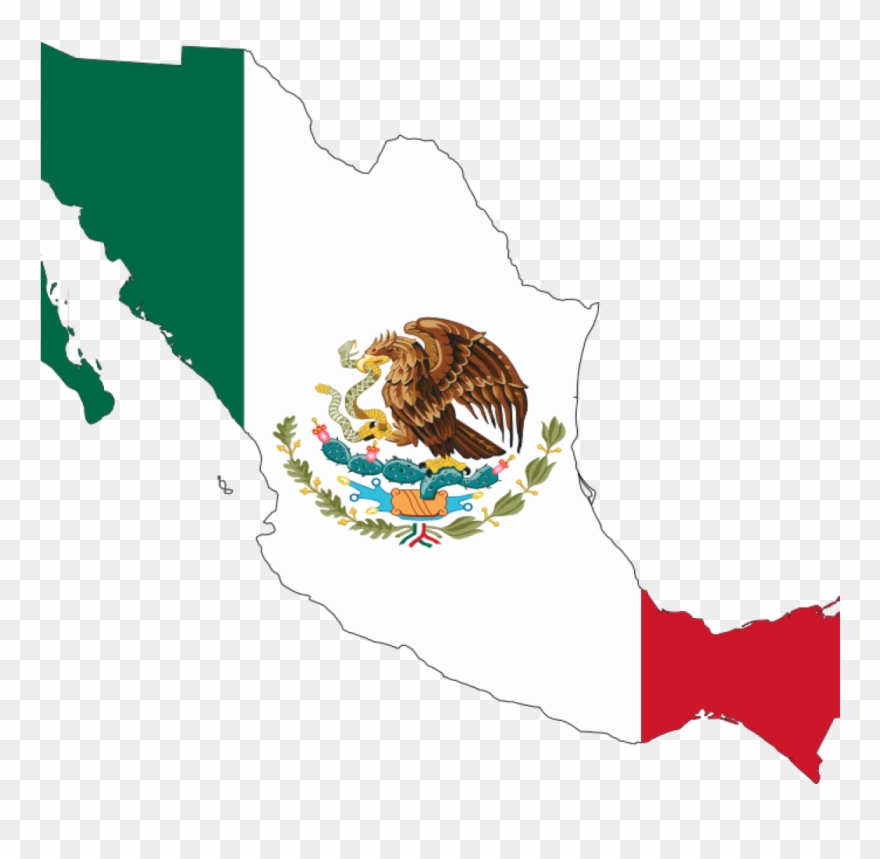 Mexican Flag Clipart Mexican Flag Clip Art Free Clipart - Mexico Flag - Png Download