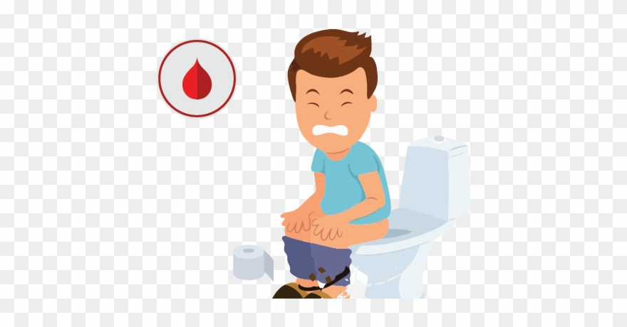 Bleeding Piles - Diarrhea Cartoon Clipart