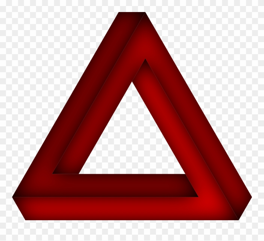 Penrose Triangle Png Image - Impossible Triangle Red Clipart