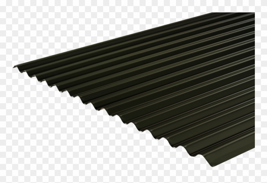 Clip Art Black And White Corrugated Roofing Profile - Black Corrugated Metal Roof - Png Download
