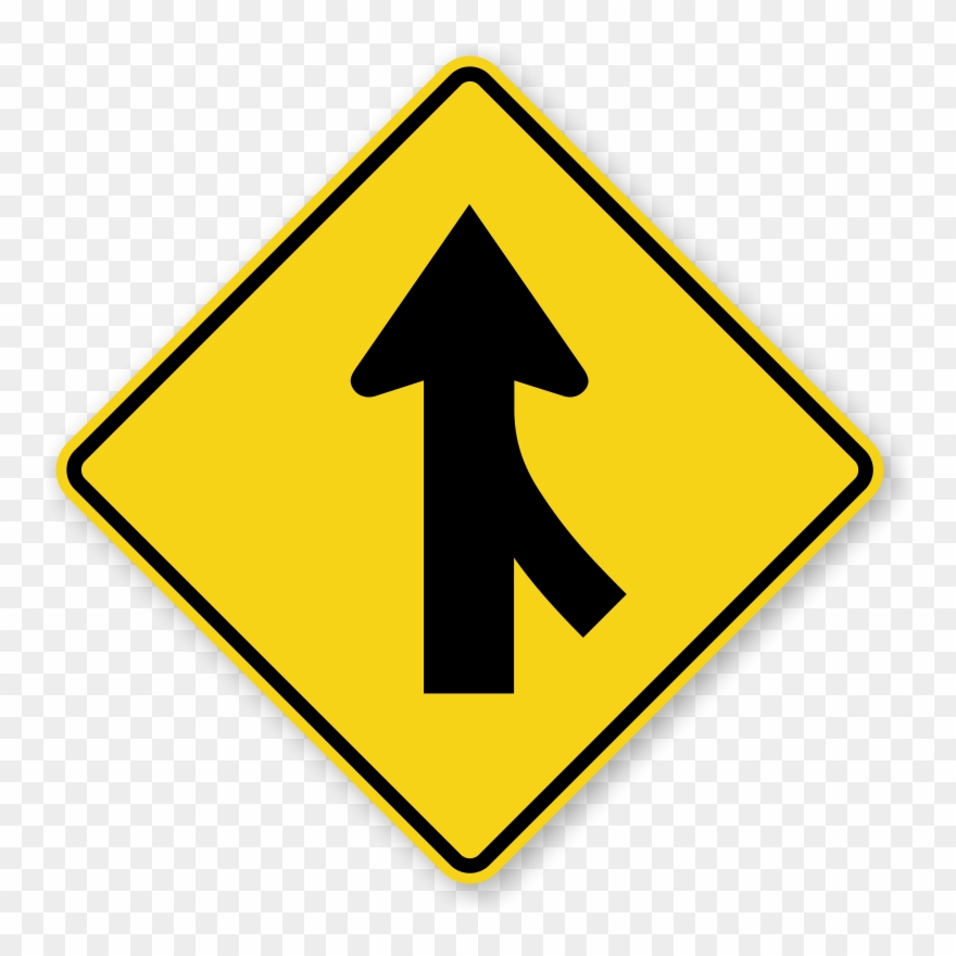 Mutcd Merge Signs Left Merge Signs Right Merge Signs - Merge Sign Clipart