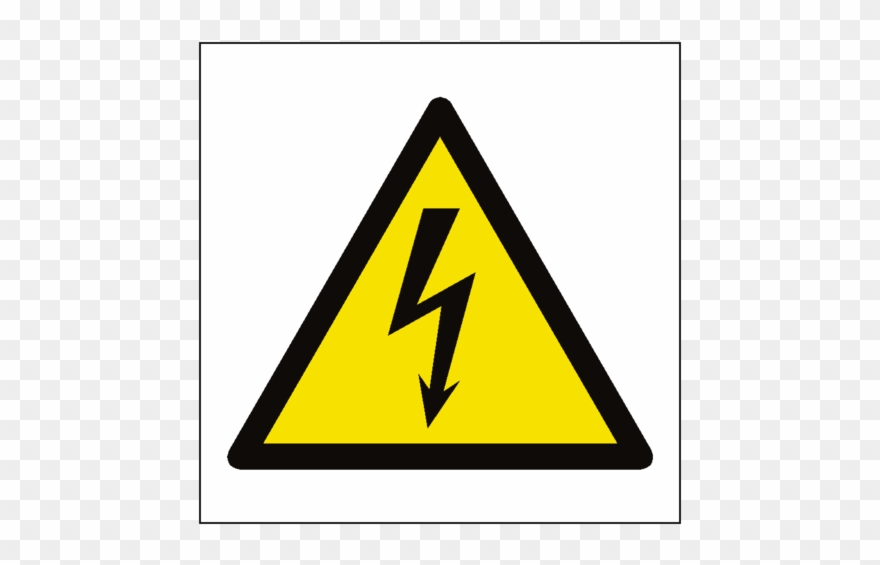 Electrical Safety Signs And Symbols, Electrical Safety - Falling Object Hazard Sign Clipart