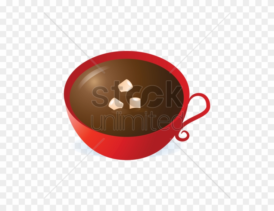 Cup Of Hot Chocolate With Marshmallows V矢量图形 - Hot Chocolate Clipart