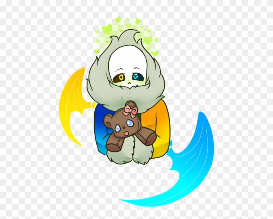 Have This Art Of Sparky Handing You A Teddy Bear - Art Clipart