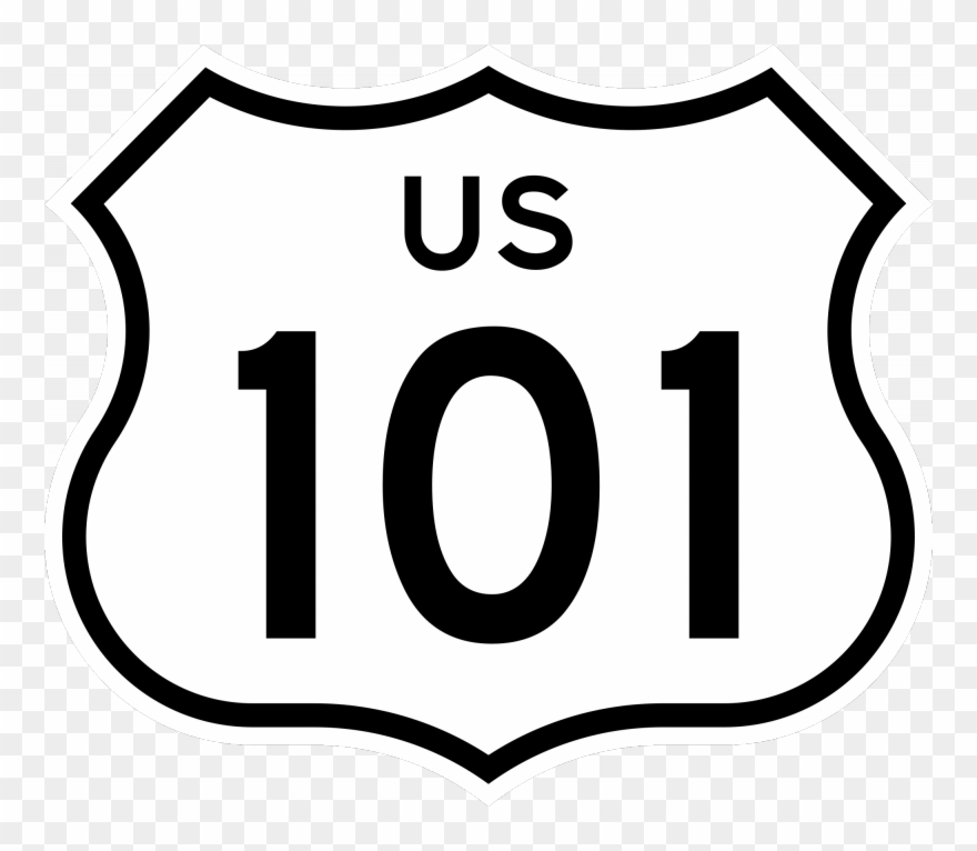 Clip Art Highway Cleanup Clipart - U.s. Route 101 In California - Png Download
