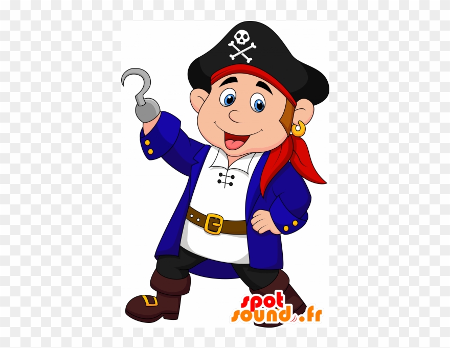 Mascot Dressed As Pirate Child - Pirate Images Cartoon Free Clipart
