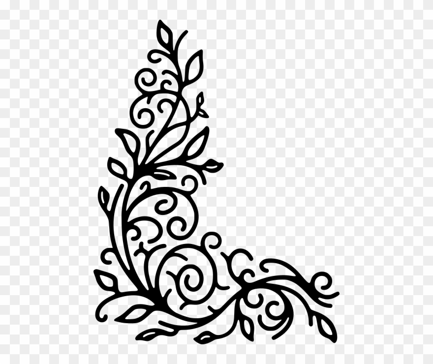 Lace Corner Border Blue Clipart