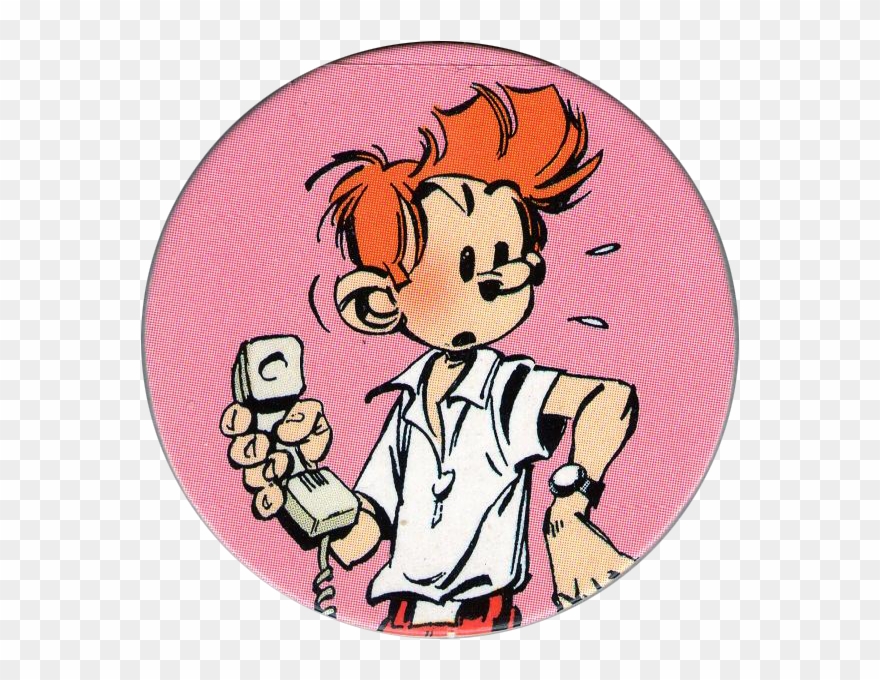 Caps > Spirou / Robbedoes 07 Siprou With Phone Clipart