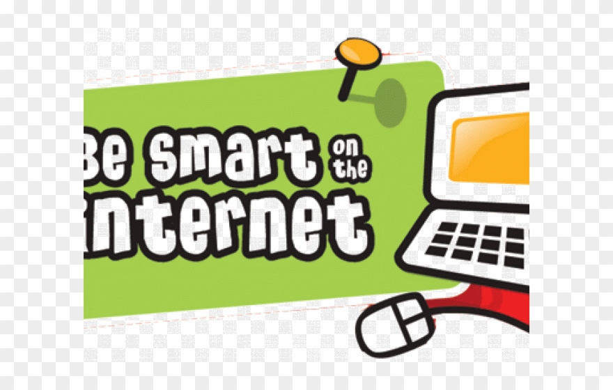 Cyber Clipart Safe Internet - Smart On The Internet - Png Download